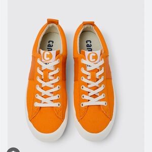 Vibrant Orange Canvas Sneakers : Imar from Camper